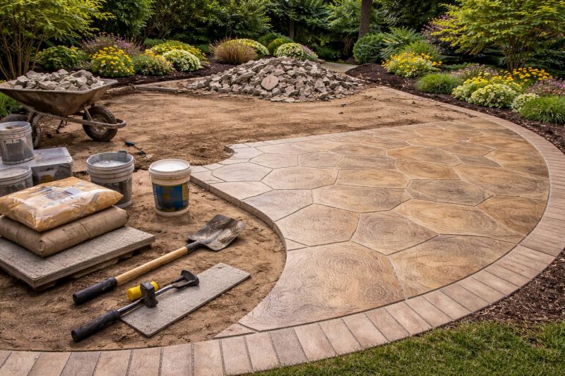 Stamped Concrete Patio Installation in Fort Worth, TX